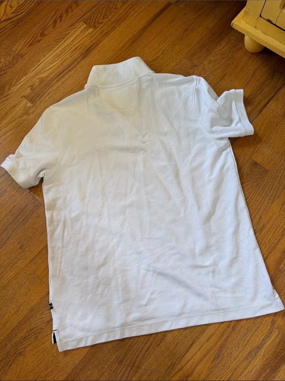 Nautica White Polo with Navy Sail Logo, size medium. - Picture 4 of 4